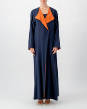 Load image into Gallery viewer, Style 60 - Textured Viscose - Navy/Tangerine

