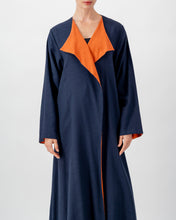 Load image into Gallery viewer, Style 60 - Textured Viscose - Navy/Tangerine
