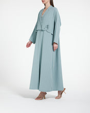 Load image into Gallery viewer, Style 33 - Striped Crepe Aqua
