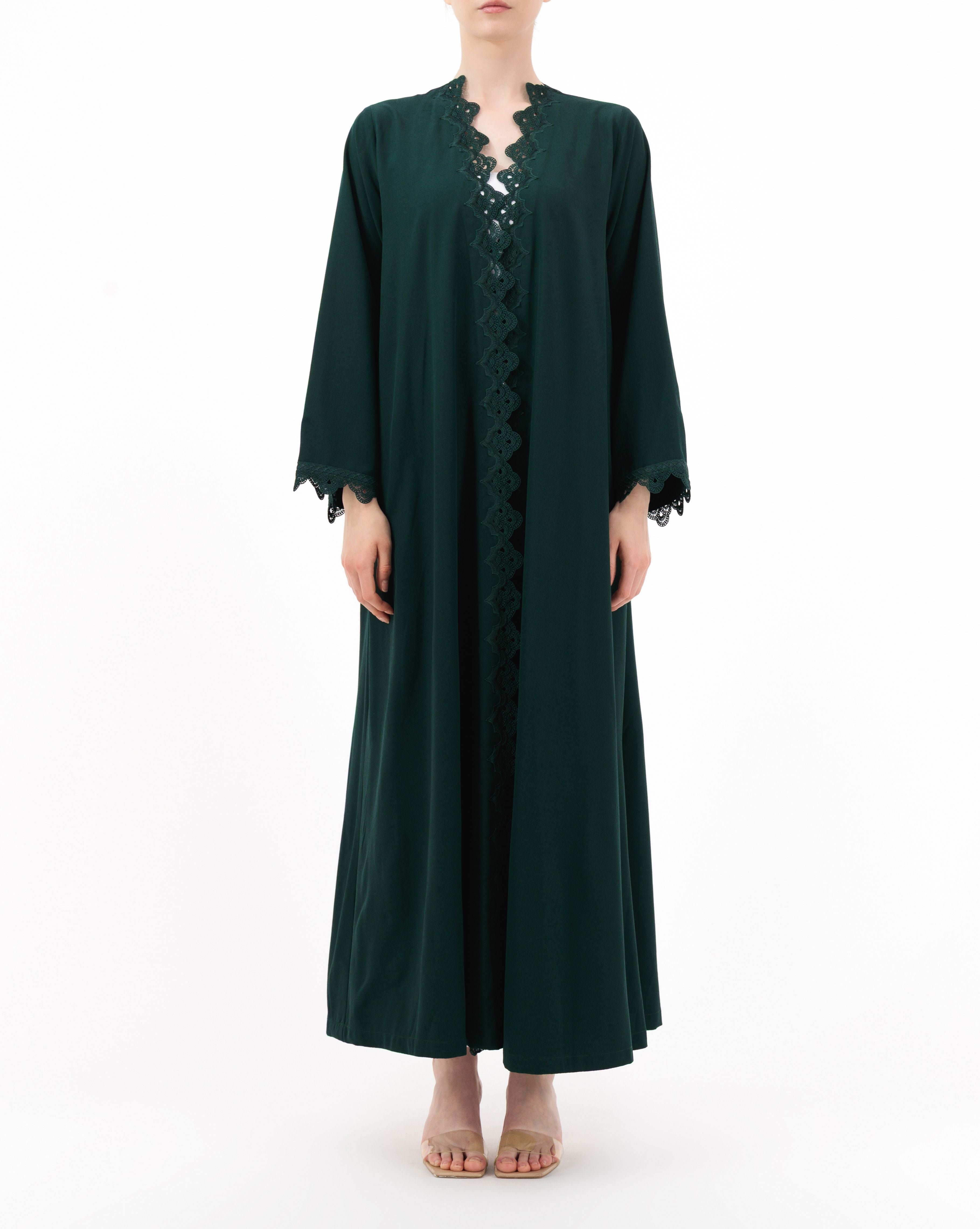 Style 46 - Texture Crepe - Pine – Terfe - Womens Jalabiyas & Abayas